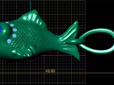 Fish Pendant 3D Printable Model 3D print model