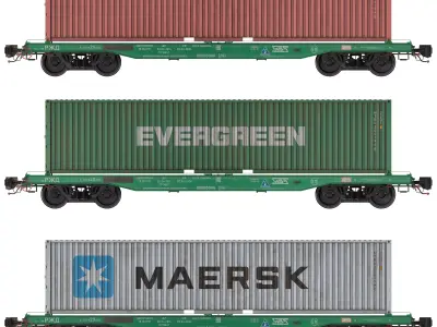 Flat Wagon 13-192-03 3D model