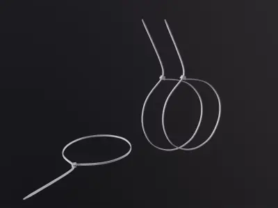 Zip Ties 3D Model Low-poly 3D model