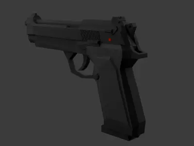 M9 beretta lowpoly Low-poly 3D model