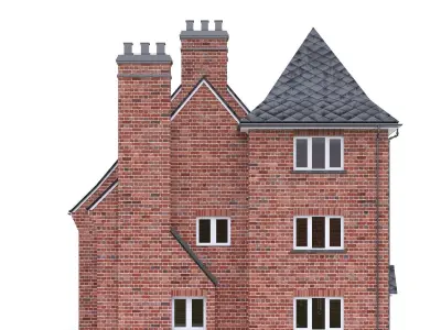 English Brick House 09 Low-poly 3D model