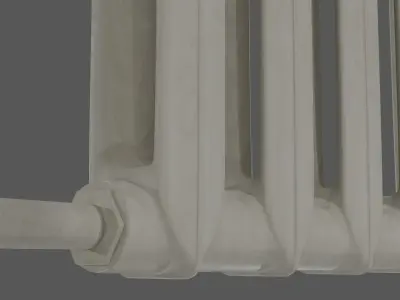 Radiator 3D Model with High-Quality Topology Low-poly 3D model