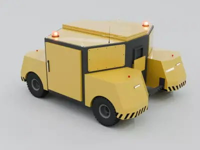 Electric Maneuver-Shunting Vehicle - Railway and Road 3D model