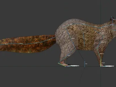 Squirrel Low-poly 3D model get
