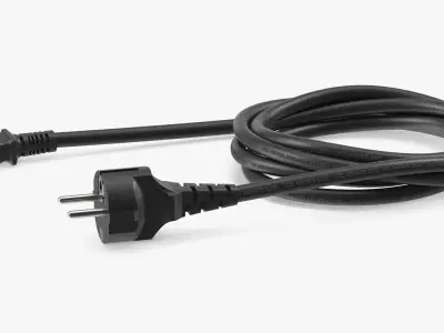 PC Power Cord Europe 3D model