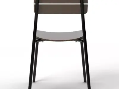 Sherman Chair Ink Black Acorn Low-poly 3D model