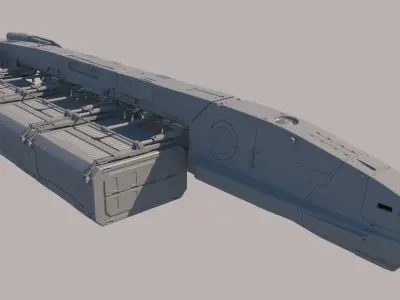 Sci Fi Transport Ship 3D model purchase