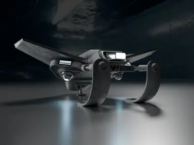 Low Poly Space Ship Low-poly 3D model