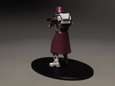star wars 3d printable clone Galactic Marine Pose 5 3D print model