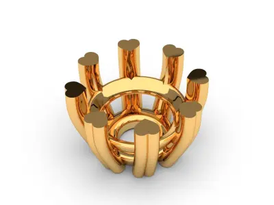 A package of solitaire ring heads engagement 8 prong printable 3D print model purchase