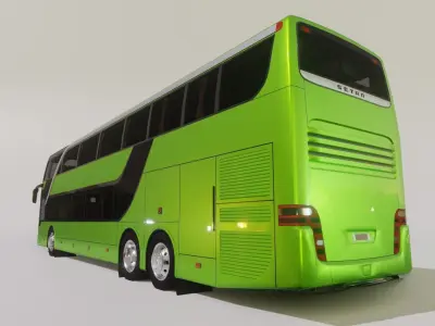 Bus Setra topclass S 431 DT Low-poly 3D model