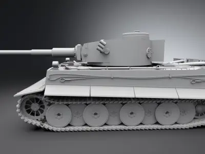 Tiger Tank Early Scale model 3D print model