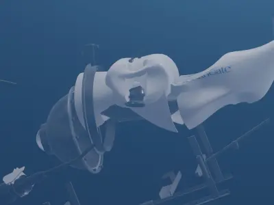 Ocean Gate Titan submarine implosion animation Low-poly 3D model