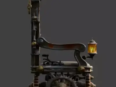 Ornate Chronomancer Throne 3D Model Low-poly 3D model