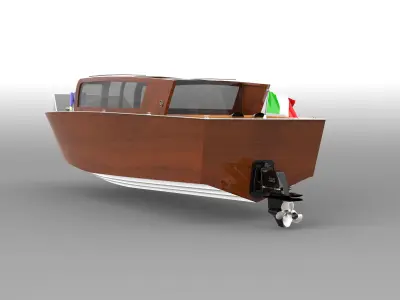 9 m Venetian Taxi  3D model