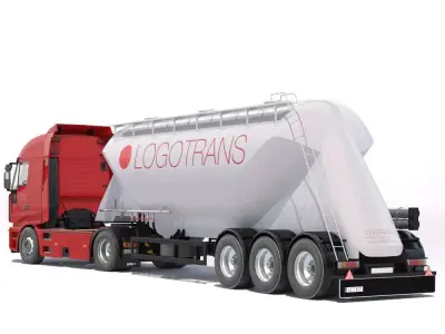 Iveco Stralis with silo 3D model