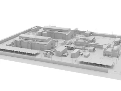 Refinery Storage and Post Production  3D model