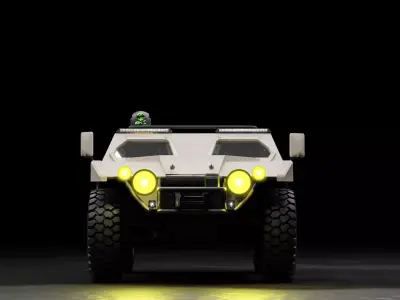Sci-Fi Research Off-Road Vehicle Military Rover 3D Model 3D model