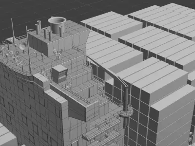 ASC Qaitbay container ship 3D model