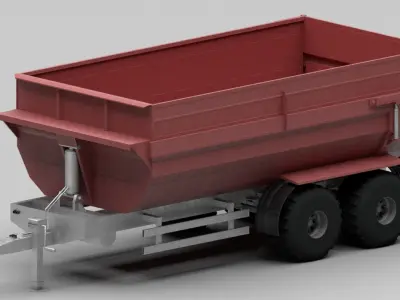 Simple Trailer Low-poly 3D model