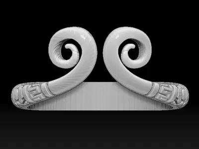 Greek Scroll Ring 3D print model