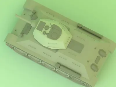 Tank T34 Low-poly 3D model purchase