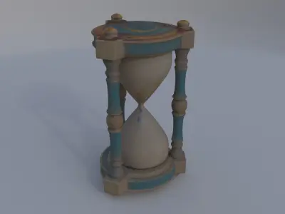 Bronze Mounted Hourglass 3D model