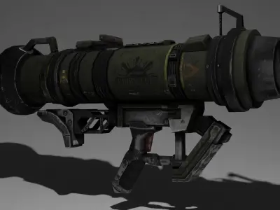 Sci-fi Rocket Launcher  Game Ready  - Archer Low-poly 3D model