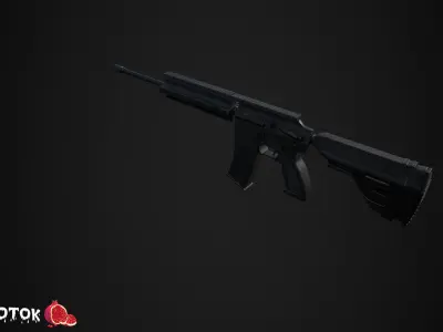 Rifle ar - Free low-poly 3D model