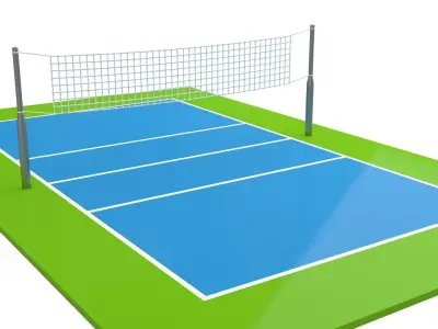 Volleyball Court Collection 3D model