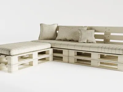 Pallet Sofa 3D model