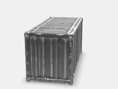 SleekMetalCargoContainer3DModel Low-poly 3D model