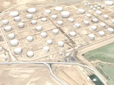 Petroleum Storage Tanks Sitra  Bahrain Industrial area Free 3D model