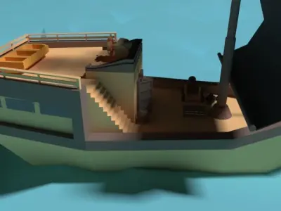 Pirate Ship Free 3D model buy