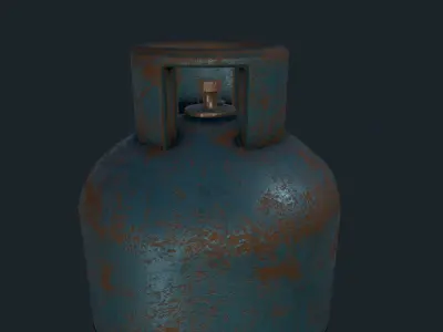 Gas bottle 3D Prop Low-poly 3D model