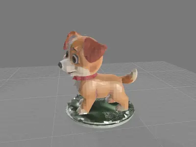 Puppy Dog Figurine Model Free 3D print model