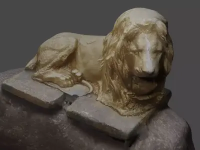 big cool lion Free 3D model