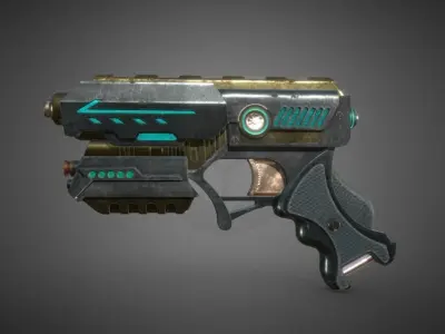 Gun 0088 Low-poly 3D model