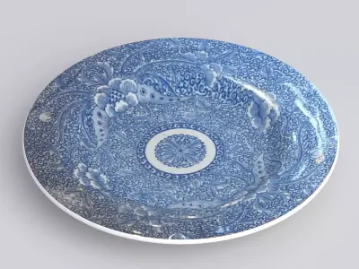 Antique and vintage plate v3 3D model