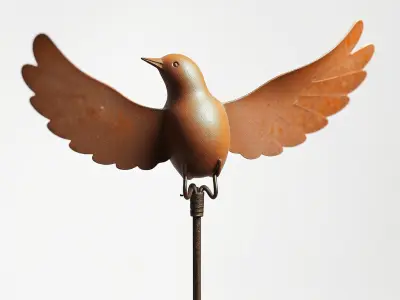 Metallic Bird Sculpture Model Pack Low-poly 3D model purchase