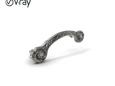 Vintage Iron Handle Engraved Design model pack Low-poly 3D model