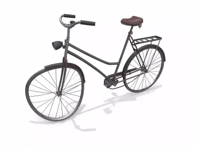 Vintage Rusty Bicycle Low-poly PBR Low-poly 3D model