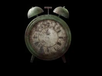 Rusted Old Alarm Clock 3D model
