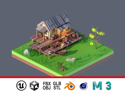 land 79A Low-poly 3D model