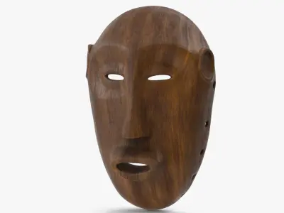  African Congo Mask 3 Wood 