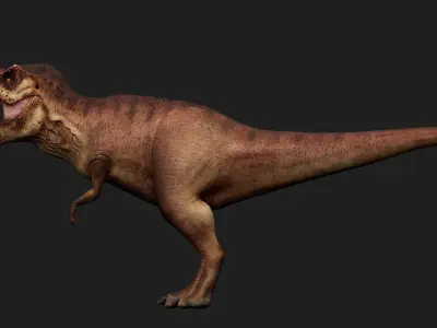 dinosaur Low-poly 3D model 9