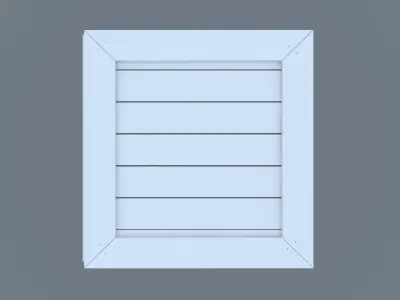 wooden box Low-poly 3D model 6