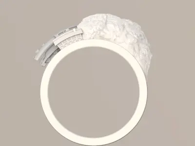Tiny Planet Movable Finger Ring Contest Entry 3D print model