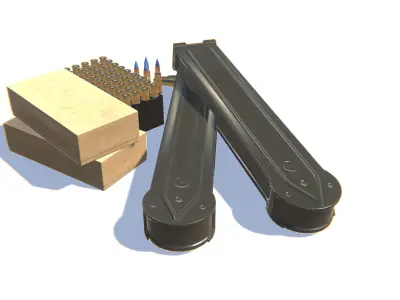 5-7x28 Ammo Pack Low-poly 3D model