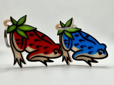 Berry Frog Keychain 3D model